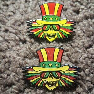 Grateful Dead RASta Psycyle Sam Pin Pair
